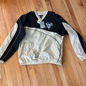 Pittsburgh Penguins Black & Cream Pullover Jacket